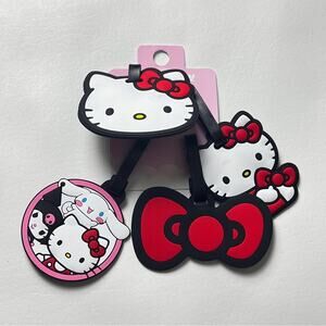 Hello Kitty Kuromi Set of 4 Vacation Travel Luggage Tags NEW